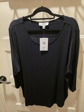 Magaschoni Black Long Sleeve Top 3X